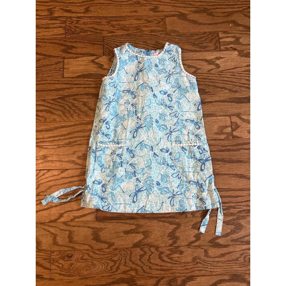 Girls 5 Dragonfly Print Lily Pulitzer Sleeveless Dress EUC